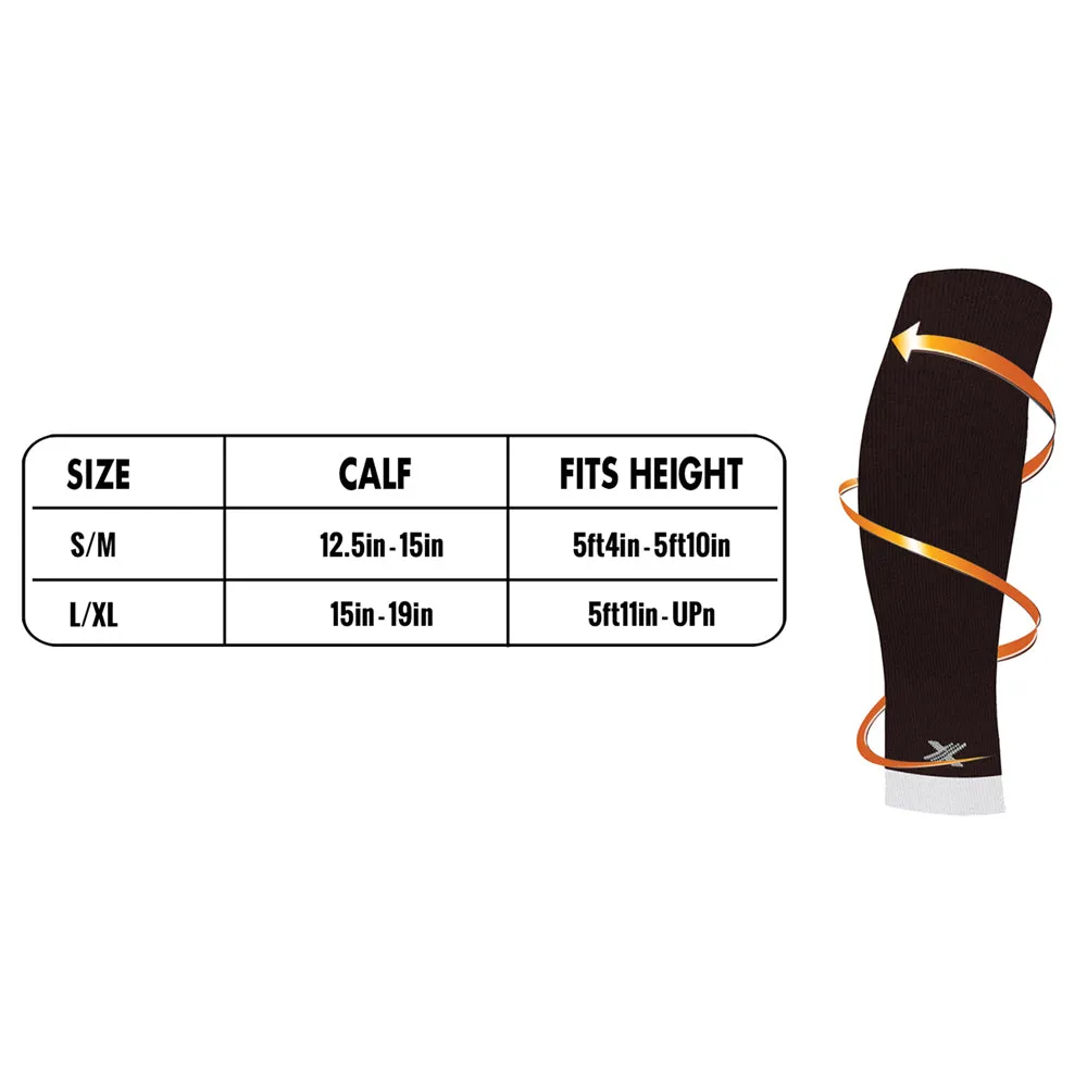 3-Pairs: Elite Lightweight Support Relief Calf Compression Sleeves