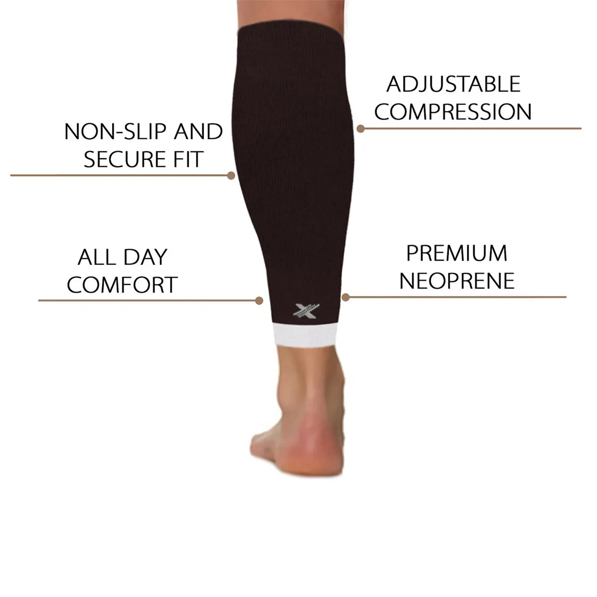 3-Pairs: Elite Lightweight Support Relief Calf Compression Sleeves