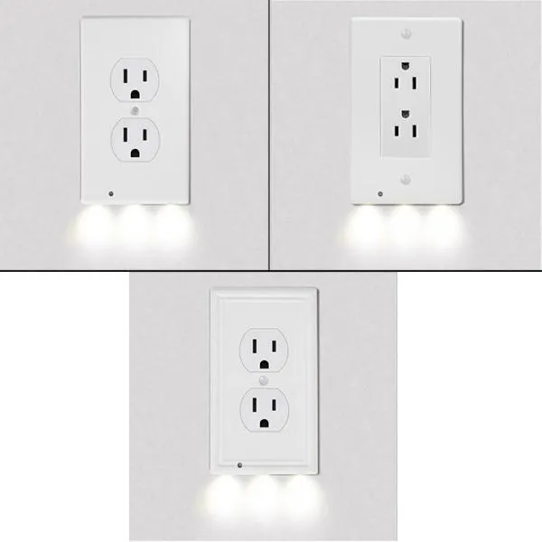 4-Pack: LED Night Light Outlet Cover - Assorted Styles