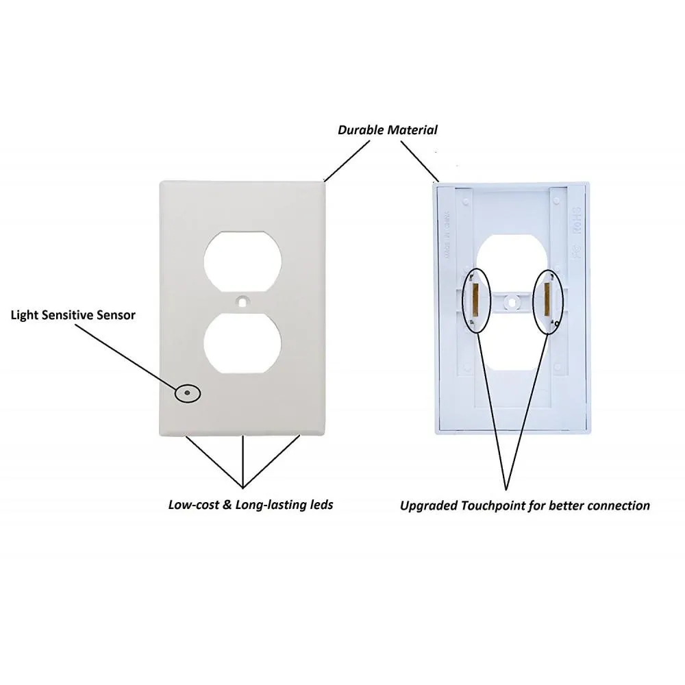 4-Pack: LED Night Light Outlet Cover - Assorted Styles