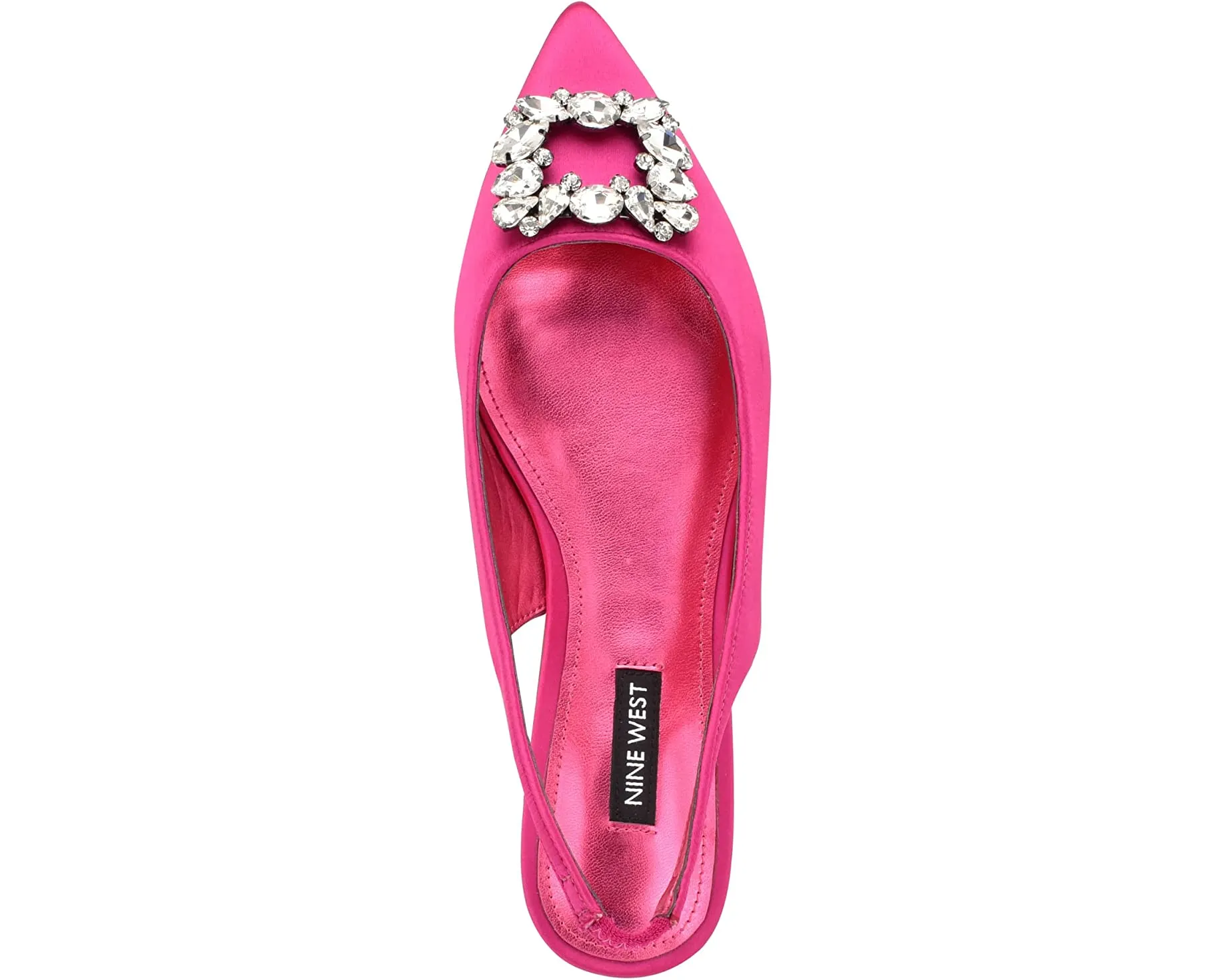 Blingy 2 Nine West Flats, Pink Satin