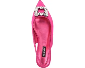 Blingy 2 Nine West Flats, Pink Satin