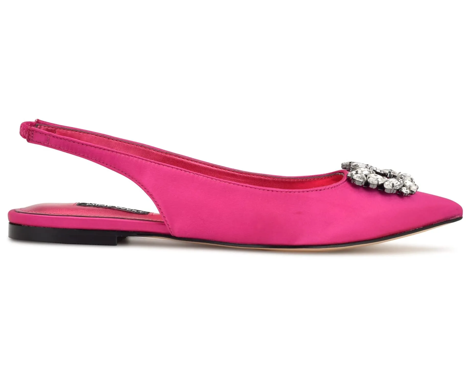 Blingy 2 Nine West Flats, Pink Satin