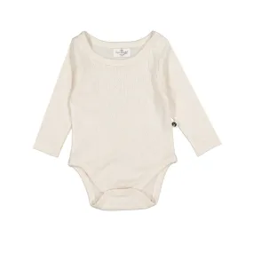 Burrow & Be Pointelle Long Sleeve Bodysuit - Natural