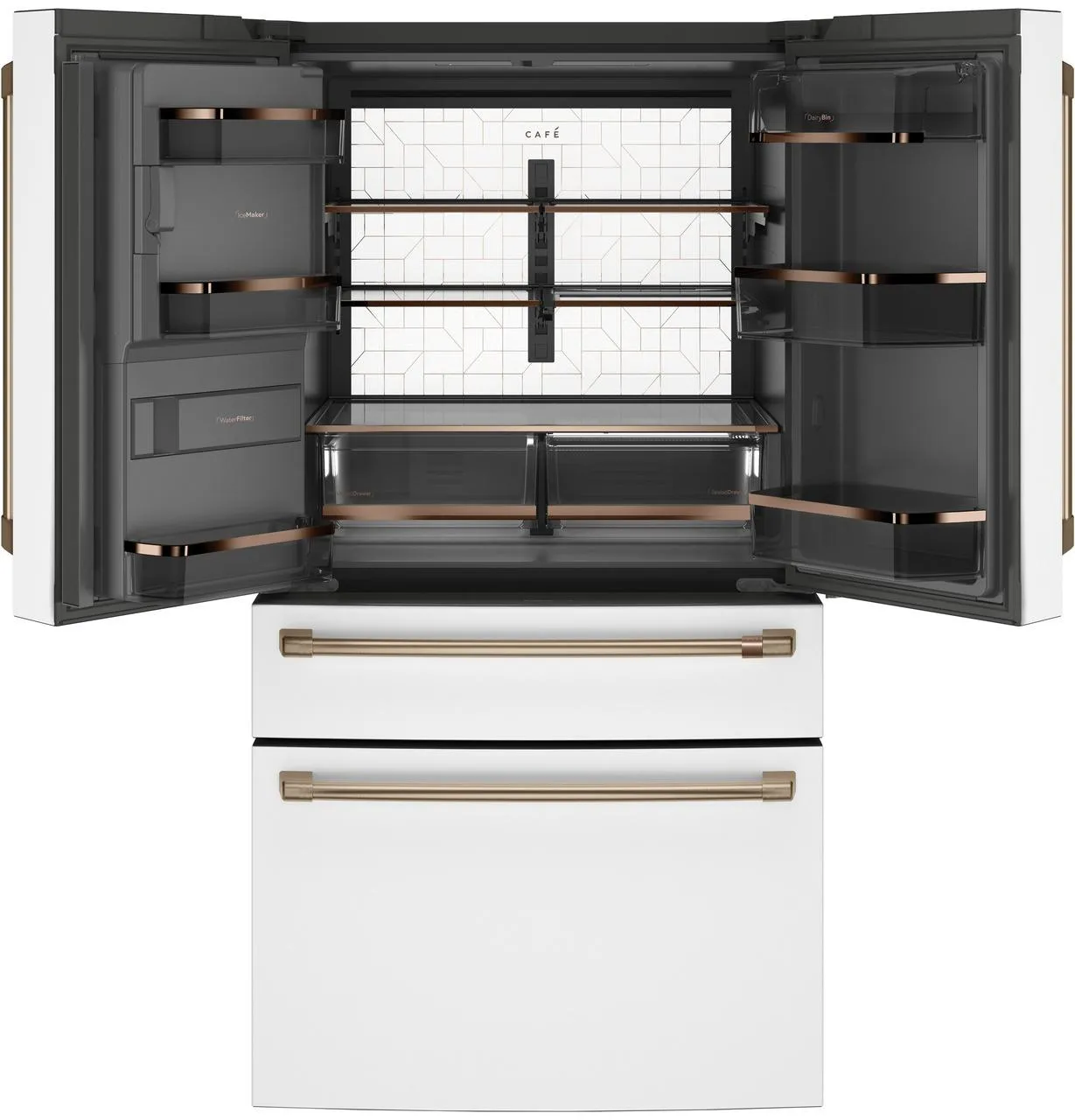 Cafe CVE28DP4NW2 Caf(eback)™ ENERGY STAR® 27.8 Cu. Ft. Smart 4-Door French-Door Refrigerator