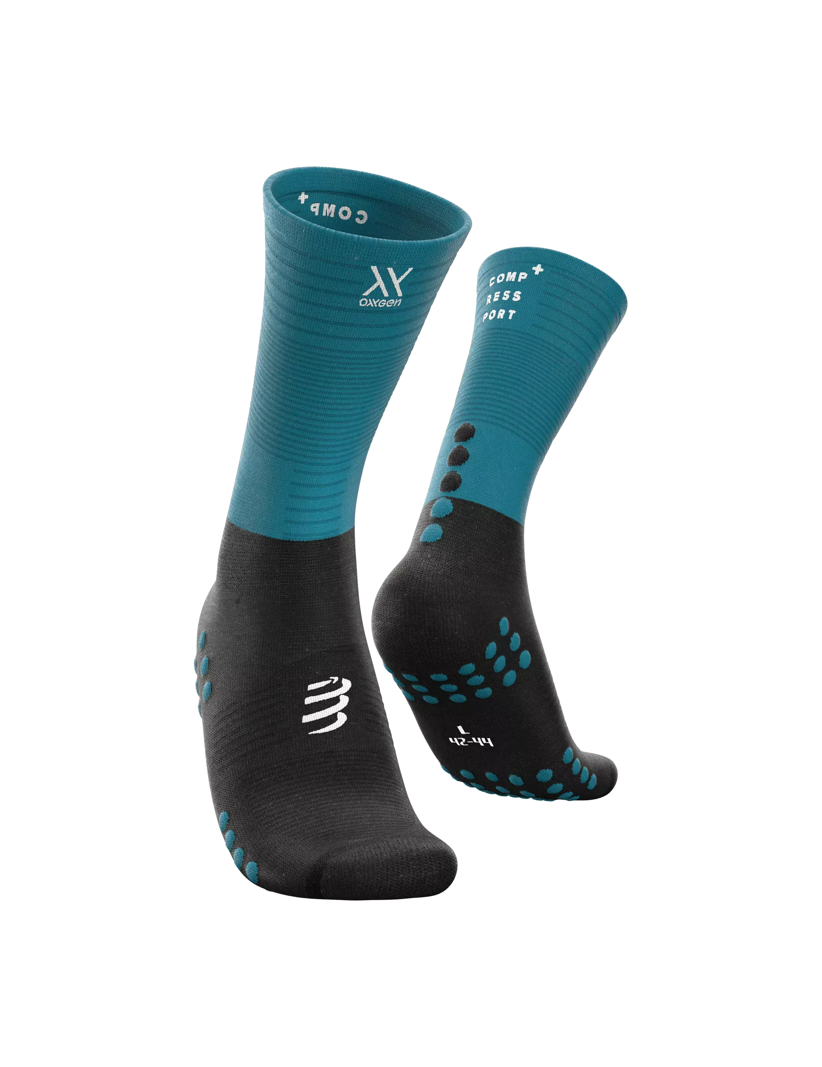 Compressport Mid Compression Socks ( XU00005B5028) - Mosaic Blue/Black