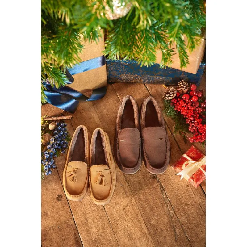 Dubarry Ventry Mens Moccasin Slippers - Cigar