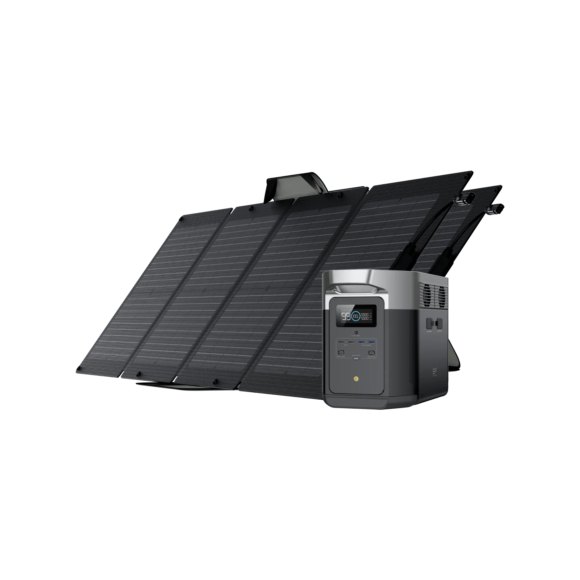 EcoFlow DELTA Max 2000 Solar Generator   2 (Two) 110W Portable Solar Panels