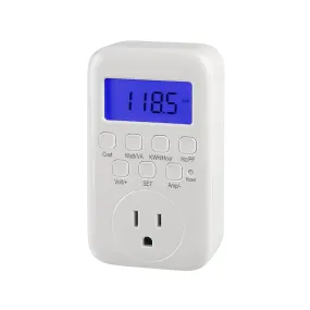 Electricity Usage Monitor LCD Plug in Power Meter Digital Cost HBN