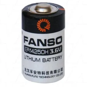 FANSO High Capacity Lithium Thionyl Chloride Battery 1/2AA 3.6V 1.2Ah ER14250H