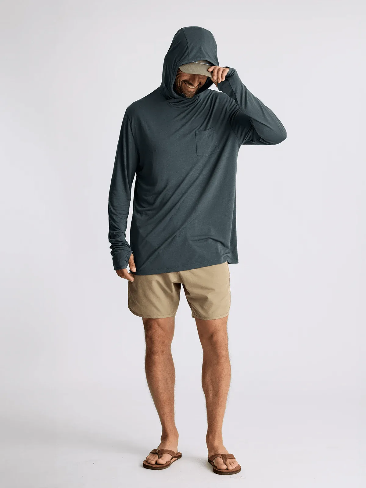 Free Fly Men’s Bamboo Lightweight Hoodie Midnight