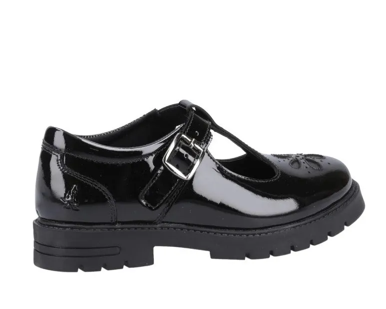 Hush Puppies Girls Senior School Shoe Fiona Patent Black