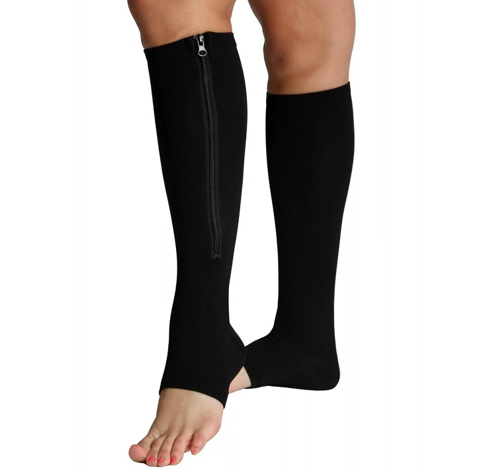 InstantRecoveryMD Unisex Compression Knee High Open Toe Socks MD402