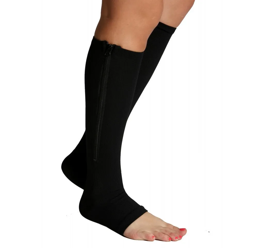 InstantRecoveryMD Unisex Compression Knee High Open Toe Socks MD402