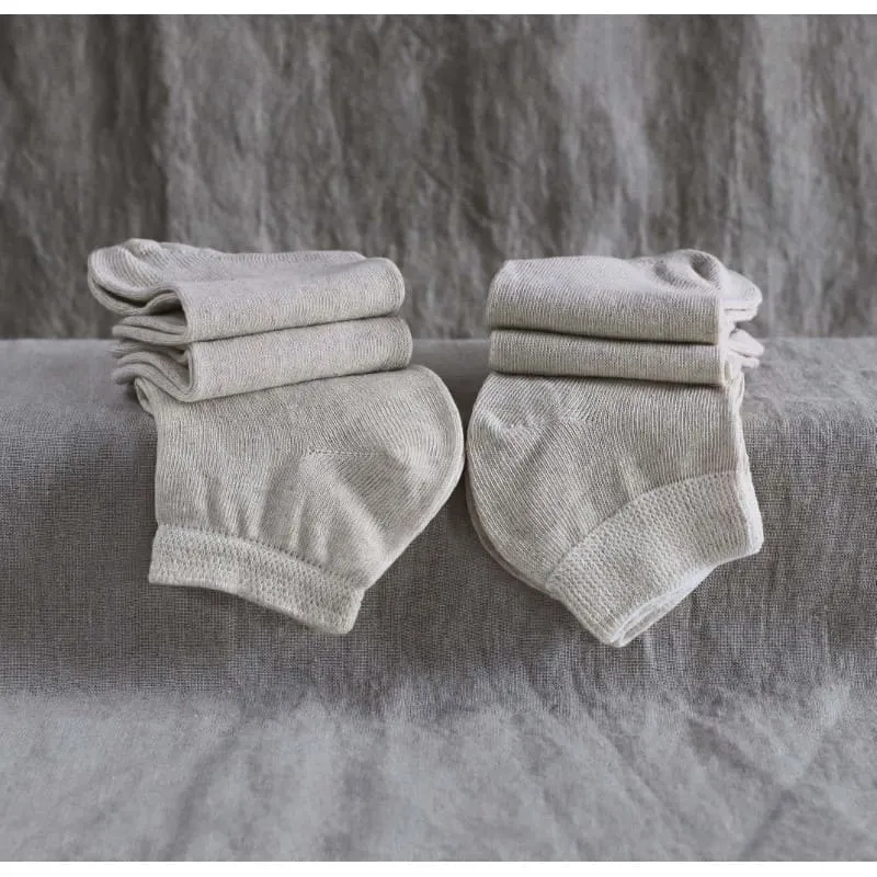 Linen Ankle Socks - Comfortable and Breathable Natural Choice