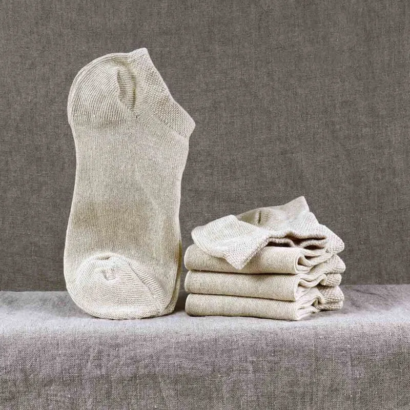 Linen Ankle Socks - Comfortable and Breathable Natural Choice