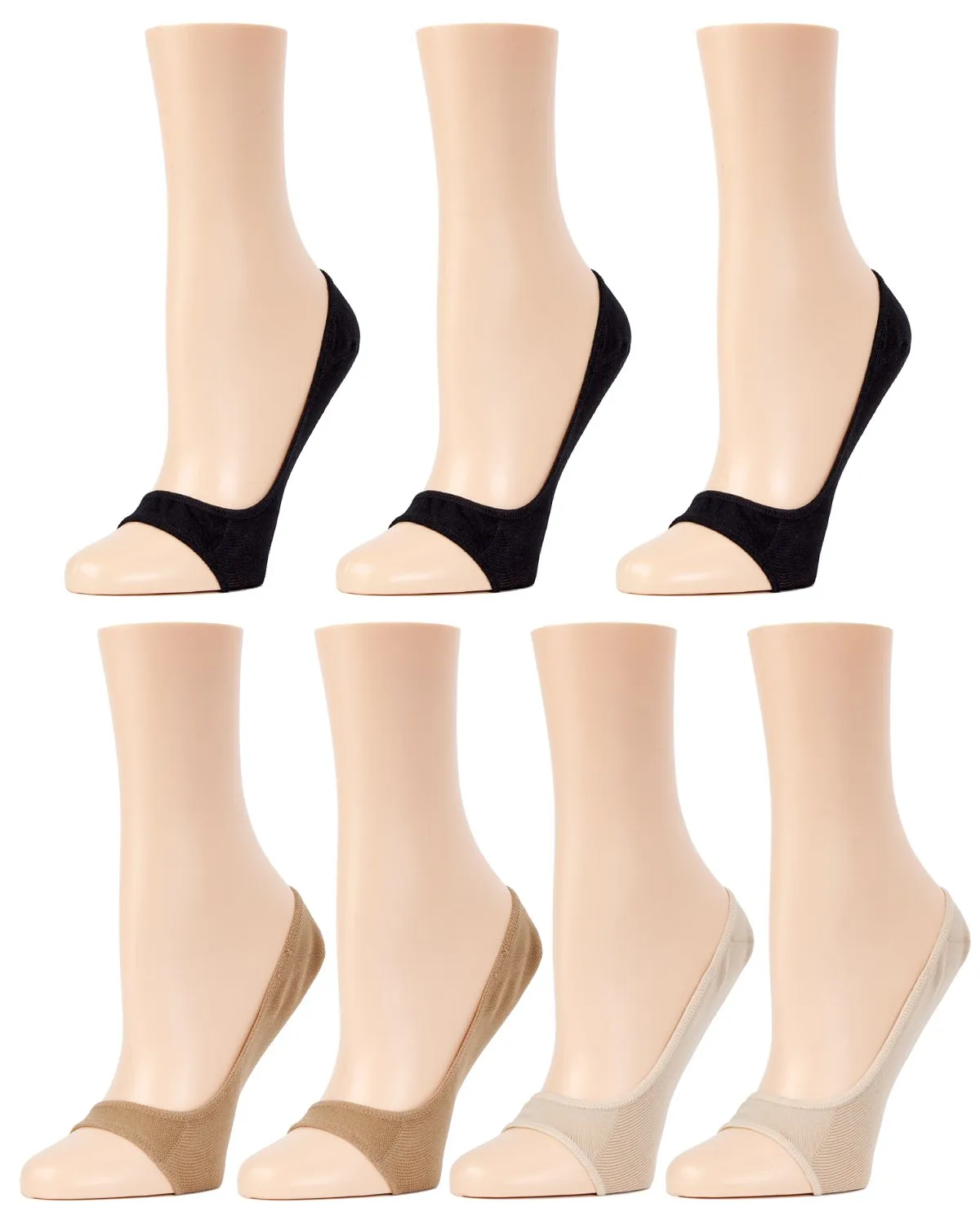 Micro Liner Open-Toe No-Show Shoe Liners 7-Pack