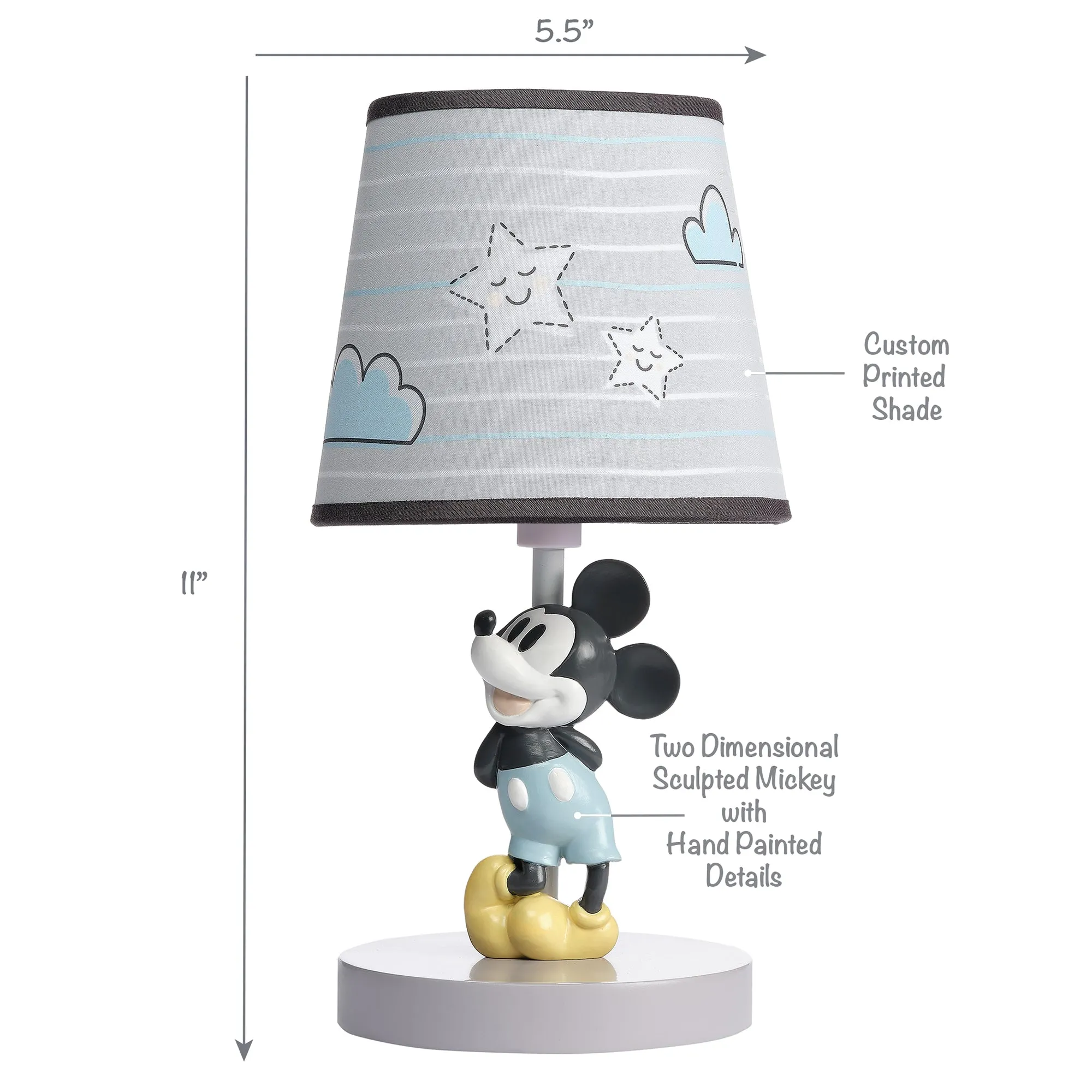 Moonlight Mickey Lamp with Shade & Bulb