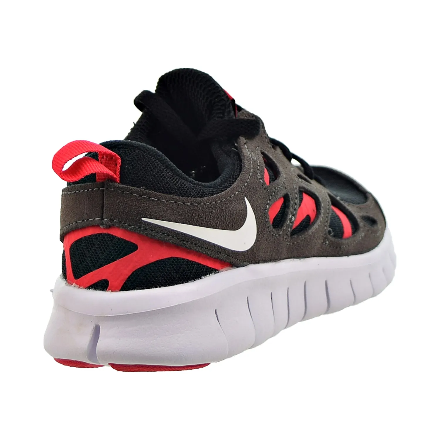 Nike Free Run 2 (GS) Big Kids' Shoes Black-Siren Red-Medium Ash