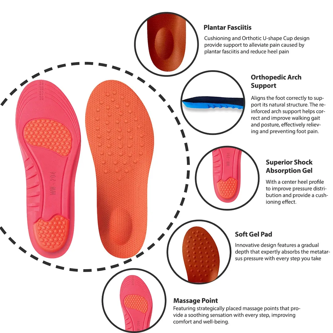 Orthotic Insoles Cushioned Comfort Shoe Inserts