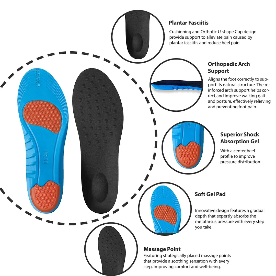 Orthotic Insoles Cushioned Comfort Shoe Inserts