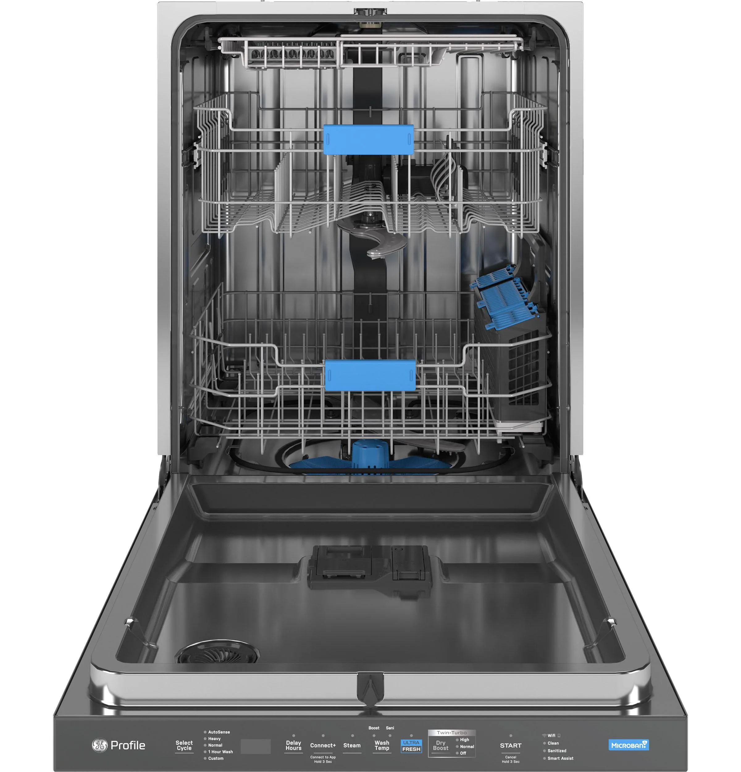 PDP755SBVTS GE Profile™ ENERGY STAR Smart UltraFresh System Dishwasher with Microban™ Antimicrobial Technology with Deep Clean Washing 3rd Rack, 42 dBA