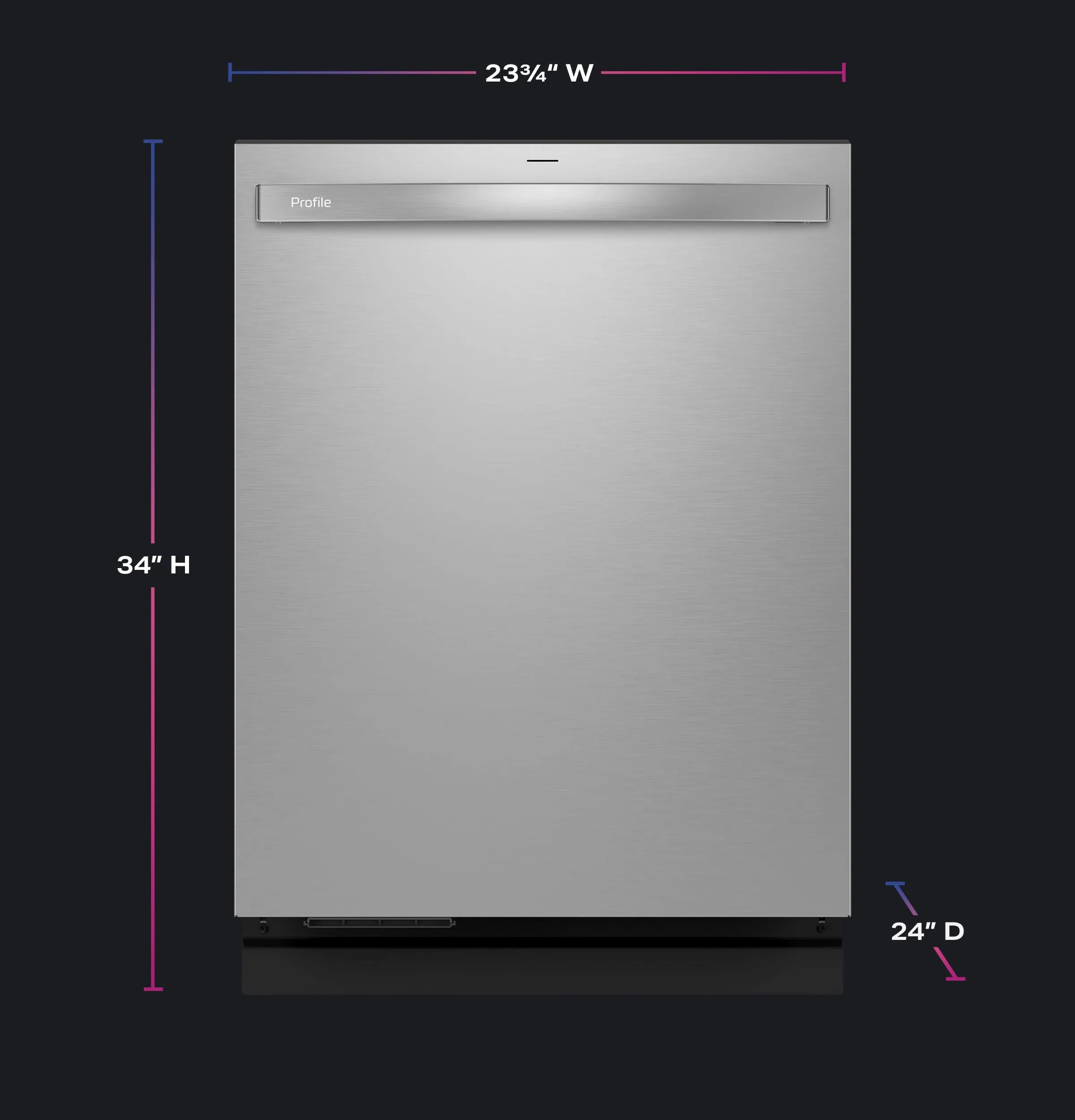 PDT755SYVFS GE Profile™ ENERGY STAR Smart UltraFresh System Dishwasher with Microban™ Antimicrobial Technology with Deep Clean Washing 3rd Rack, 42 dBA