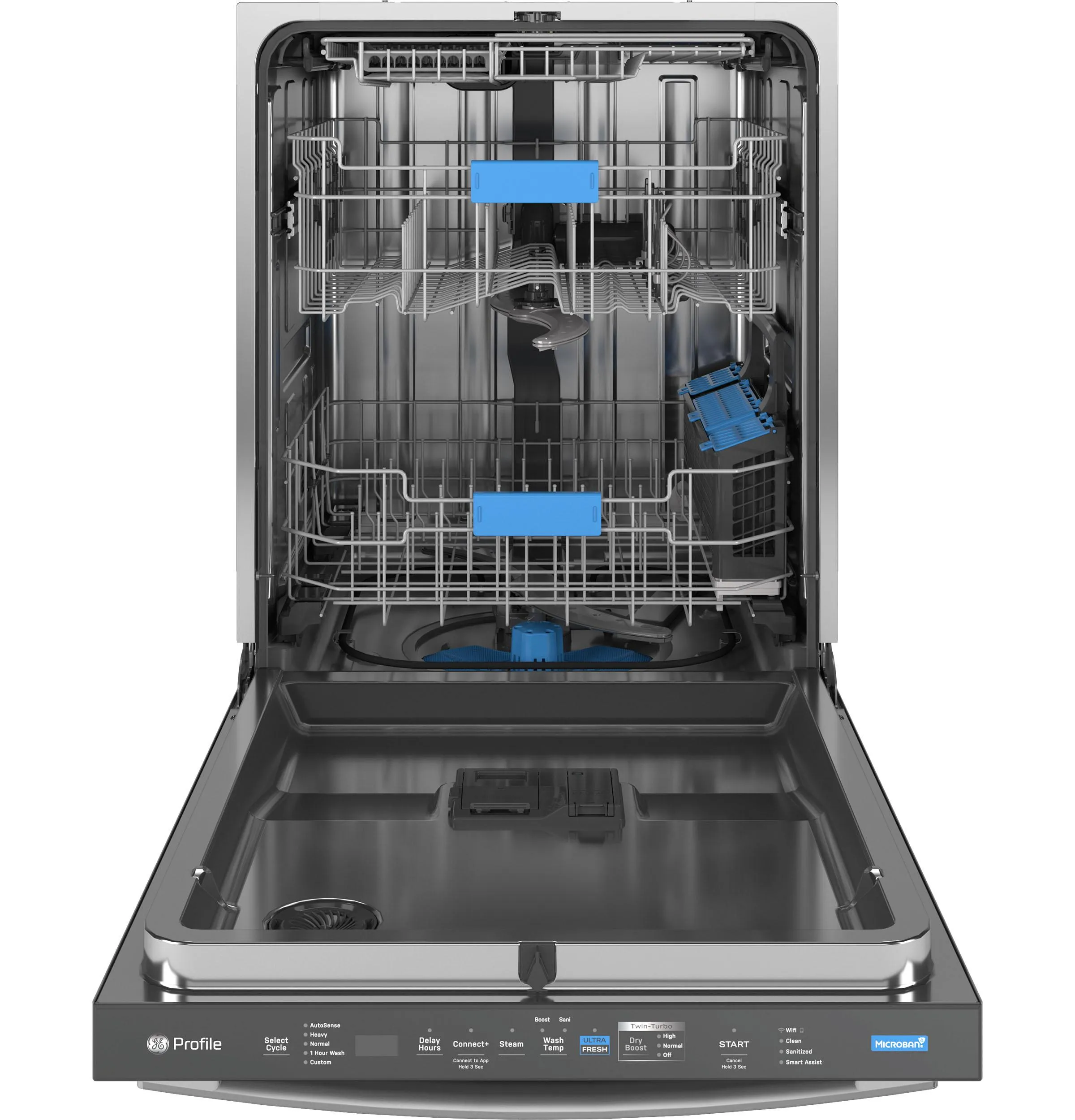 PDT755SYVFS GE Profile™ ENERGY STAR Smart UltraFresh System Dishwasher with Microban™ Antimicrobial Technology with Deep Clean Washing 3rd Rack, 42 dBA