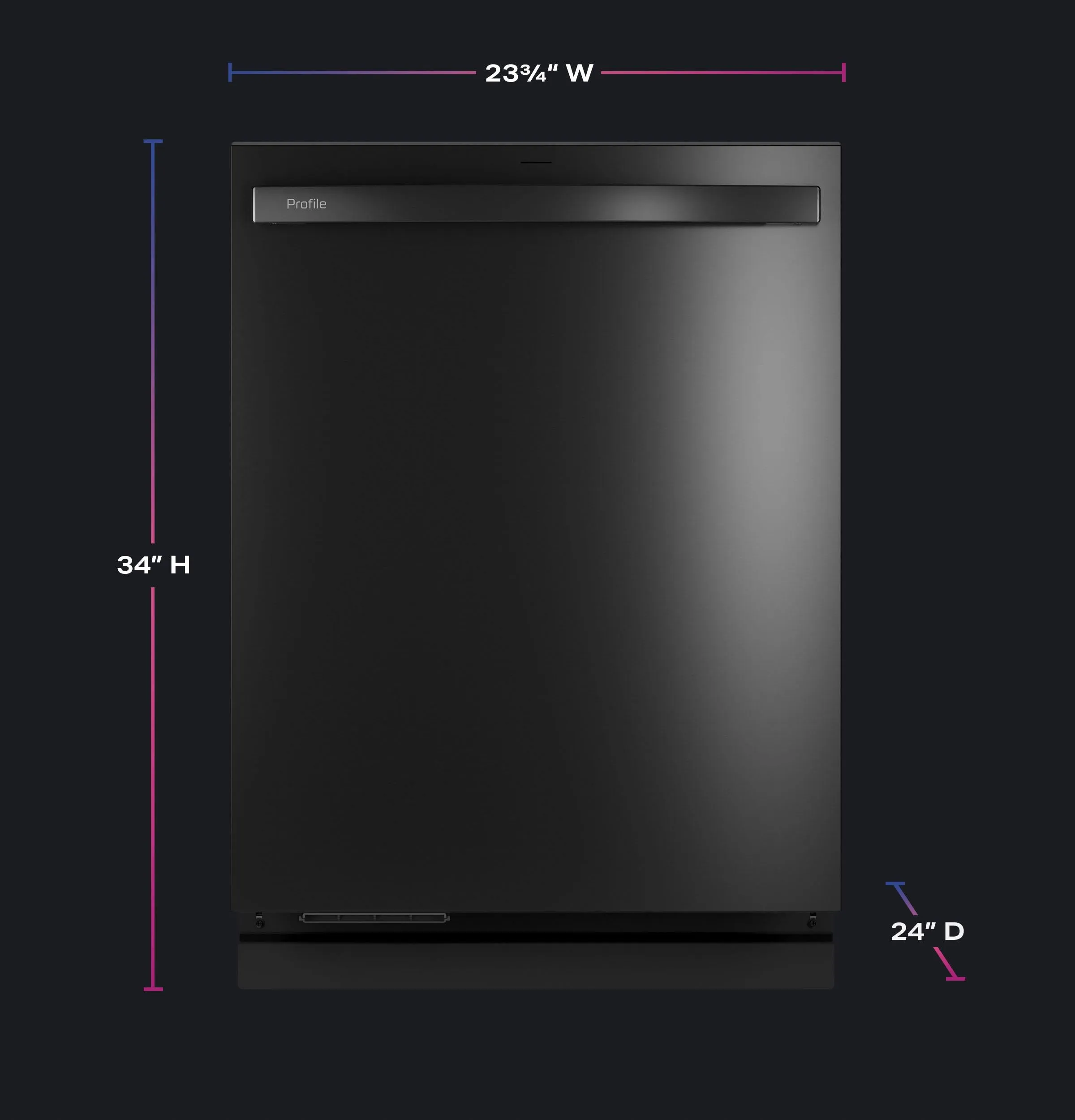 PDT795SBVTS GE Profile™ ENERGY STAR Smart UltraFresh System Dishwasher with Microban™ Antimicrobial Technology with Deep Clean Washing 3rd Rack, 39 dBA