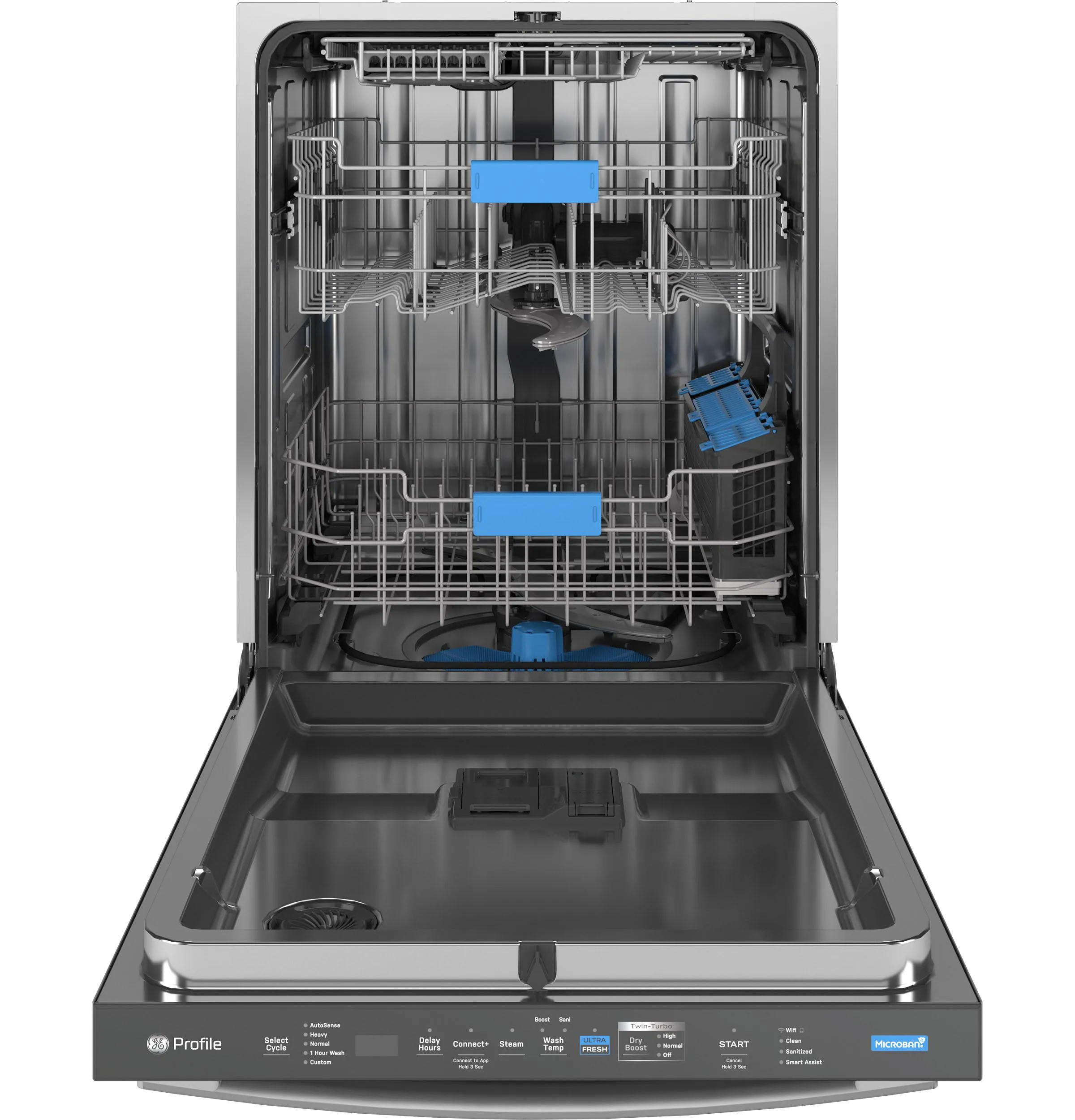 PDT795SYVFS GE Profile™ ENERGY STAR Smart UltraFresh System Dishwasher with Microban™ Antimicrobial Technology with Deep Clean Washing 3rd Rack, 39 dBA