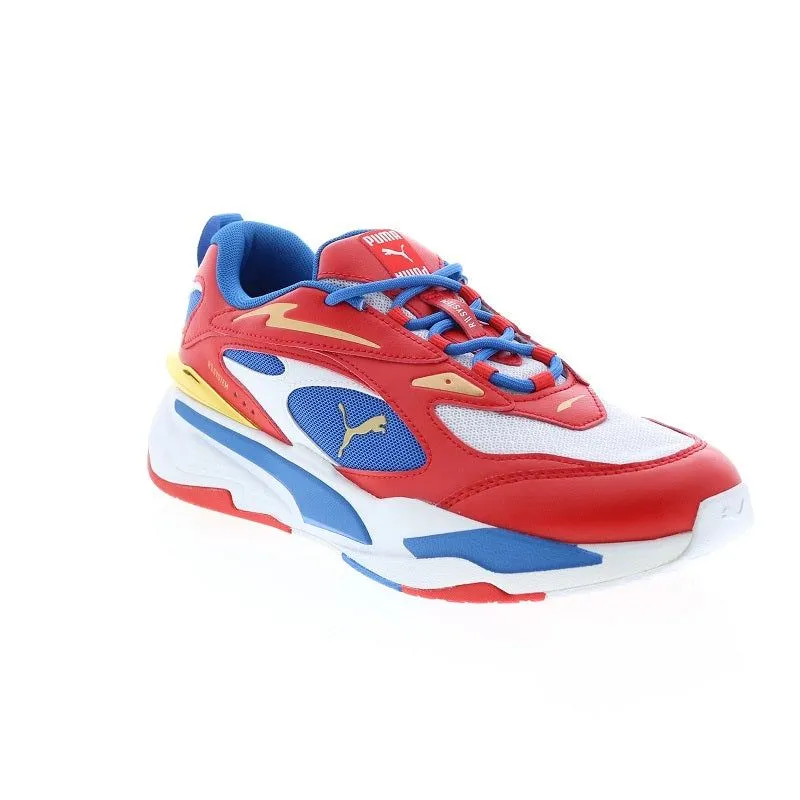 Puma Men's RS Fast RWB Shoes - White / High Risk Red / Strong Blue