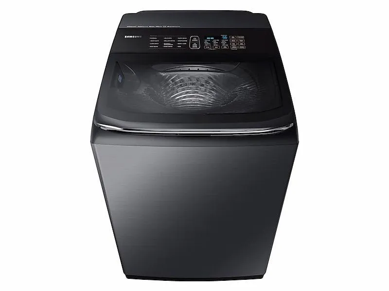 Samsung WA54M8750AV 5.4 cu. ft. Top Load Smart Washer with Integrated Touch Controls and activewash™ in Black Stainless Steel