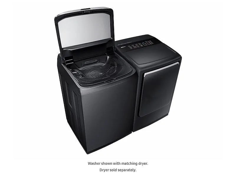 Samsung WA54M8750AV 5.4 cu. ft. Top Load Smart Washer with Integrated Touch Controls and activewash™ in Black Stainless Steel