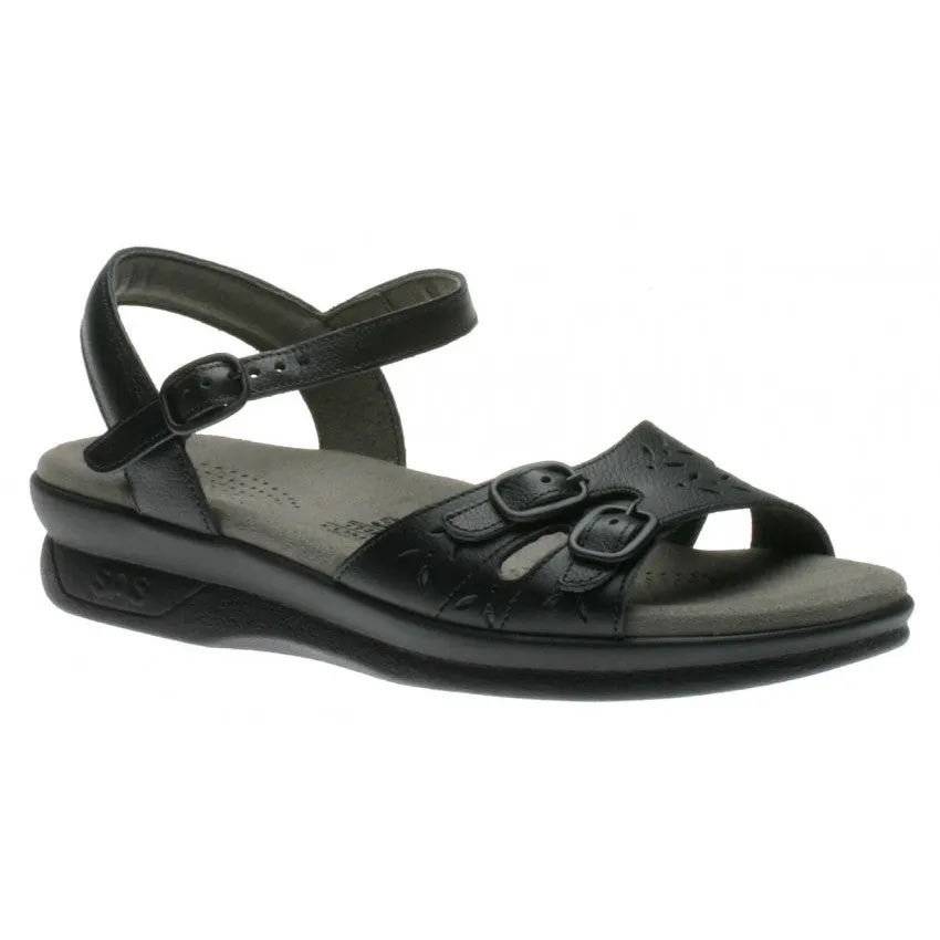 SAS Women's Duo Quarter Strap Sandal - Black