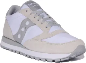 Saucony Jazz Original In White Grey For Men