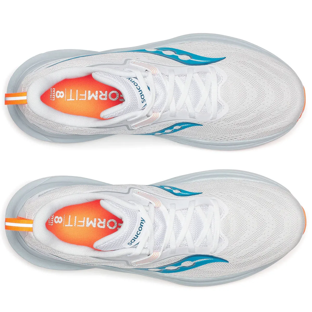 Saucony Tempus 2 Running Shoes - Mens - White/Viziblue