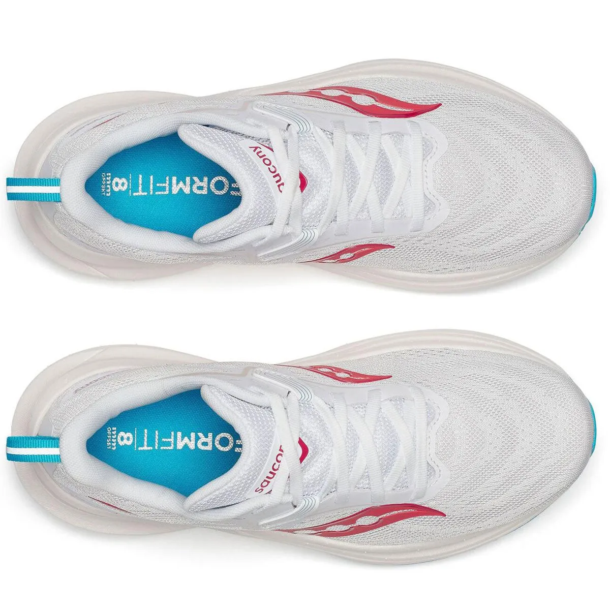 Saucony Tempus 2 Running Shoes - Womens - White/Cayenne