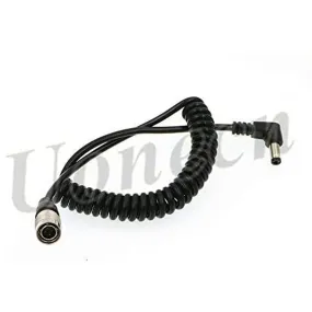 Sound Devices Spring Cable Right Angle DC to 4 Pin Hirose Male Power Cable for ZOOM F8 for 688 644 633 Blackmagic Cinema Camera 4K